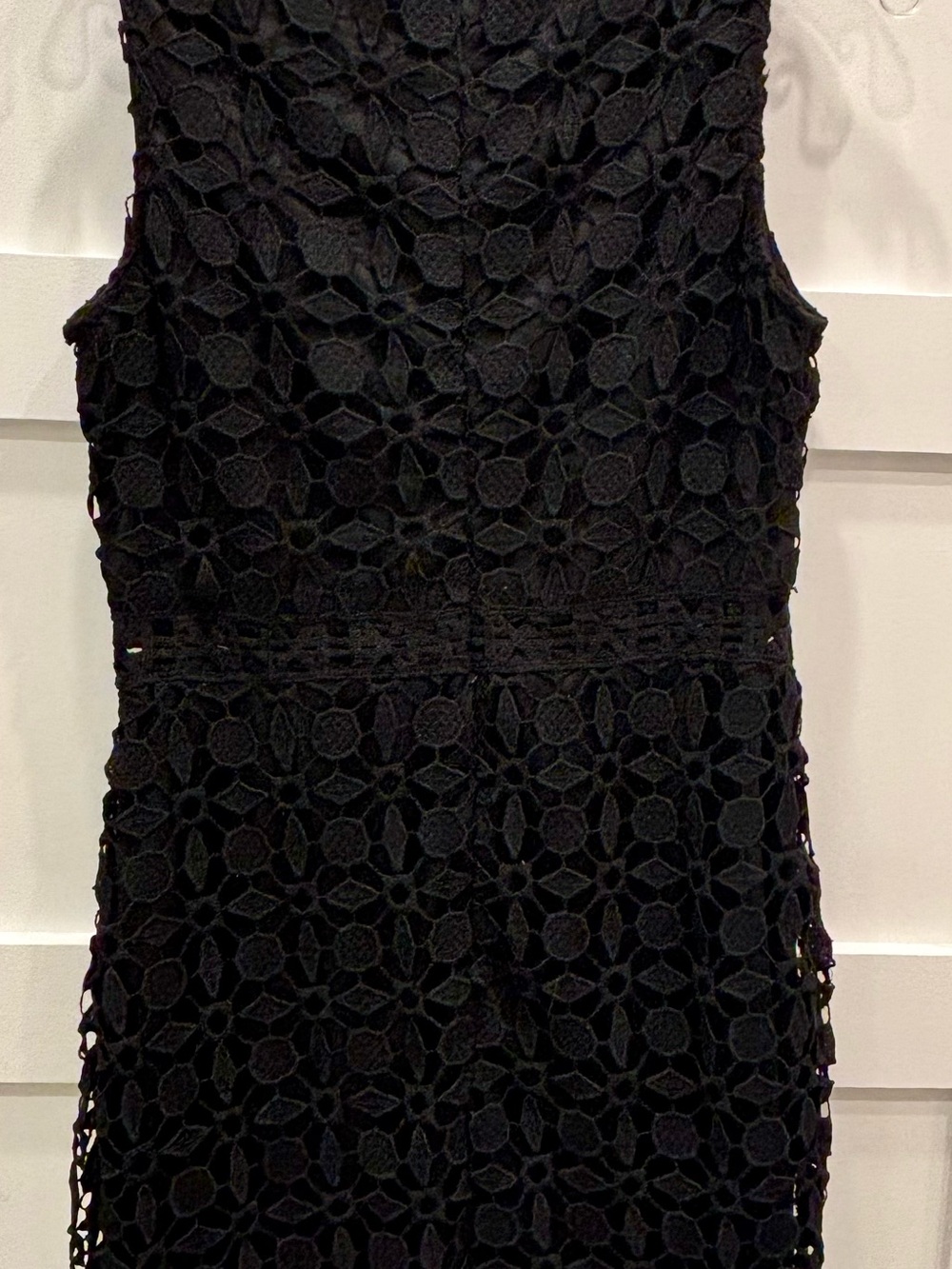 EllyBazar Black Crochet Midi Dress with V-Neck - Picture 5 of 7